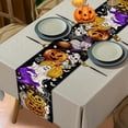 thumbnail image 5 of Qucyy Halloween Table Runner Pumpkin Black Cat Halloween Table Runners 72 Inches Long Happy Halloween Boo Ghost Theme Decor for Kitchen Dining Table Home Party Decorations Halloween 13\, 5 of 5