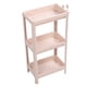 thumbnail image 2 of Estante de almacenamiento para el suelo del baño, multifuncional, multicapa, estable, duradero, independiente, estante de esquina, color beige, 3 capas, 2 of 10