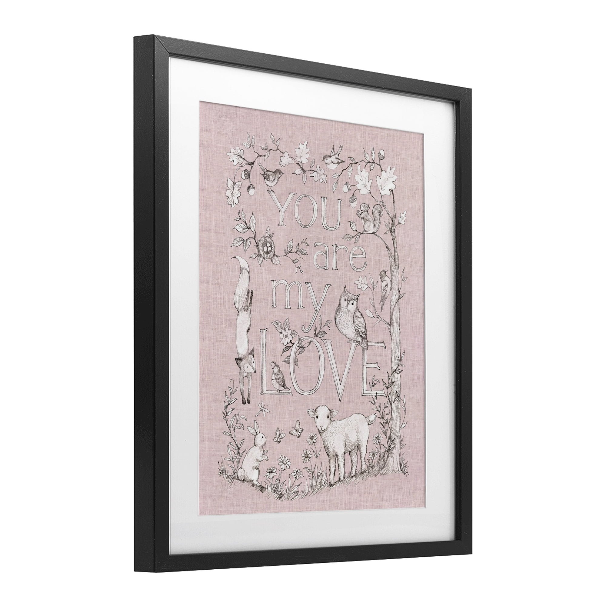 Stupell Industries You Are My Love Black Framed Print Under Glass, design by Susan Winget