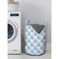 thumbnail image 3 of Oriental Laundry Bag, Illustration of Surreal Tree with Ornamental Swirls Vintage Feels, Hamper Basket with Handles Drawstring Closure for Laundromats, 13" x 19", Ceil Blue and White, by Ambesonne, 3 of 4