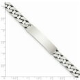 thumbnail image 3 of White Sterling Silver bracelet ID Curb 7 in 8 mm 7inch Engraveable Antiqued Link, 3 of 3