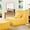 Yellow, variant on Bean Bag Chair Big Sofa for Adults Fireside Chair Togo Chair with Ottoman and Pillow Memory Foam Filled Tufted  Lazy Floor Lounge for Living Room Gaming Venue, Cashmere,