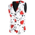 thumbnail image 2 of YAYUBA Mens Suit Vest Paisley Floral Victorian Vests Valentines Day Casual 3D Digital Heart Shaped Print V Neck Sleeveless Coat Suit Vest Top, 2 of 9