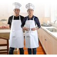 thumbnail image 3 of Conjunto De Delantal De Chef, Gorro De Chef Y Delantal De Cocina Adulto Ajustable Blanco Apro, 3 of 5