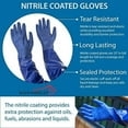 thumbnail image 4 of Kleen Handler Kleen Mitt Nitrile Gloves, Non-slip Textured Palm Finish, Blue, Large, 4 of 6