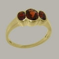 thumbnail image 2 of LBG British Made 9k Yellow Gold Ring with Natural Garnet Womens Anniversary Ring - 33 size options - Size 4, 2 of 6