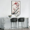 thumbnail image 4 of Canvas Wall Art Red Cherry Blossoms Canvas Print Artwork Flower Ink Style Wall Art Paintings Modern Picture Print Unframed for Living Room Dinning Room Bedroom Bathroom Home Decor 12x18inch, 4 of 6