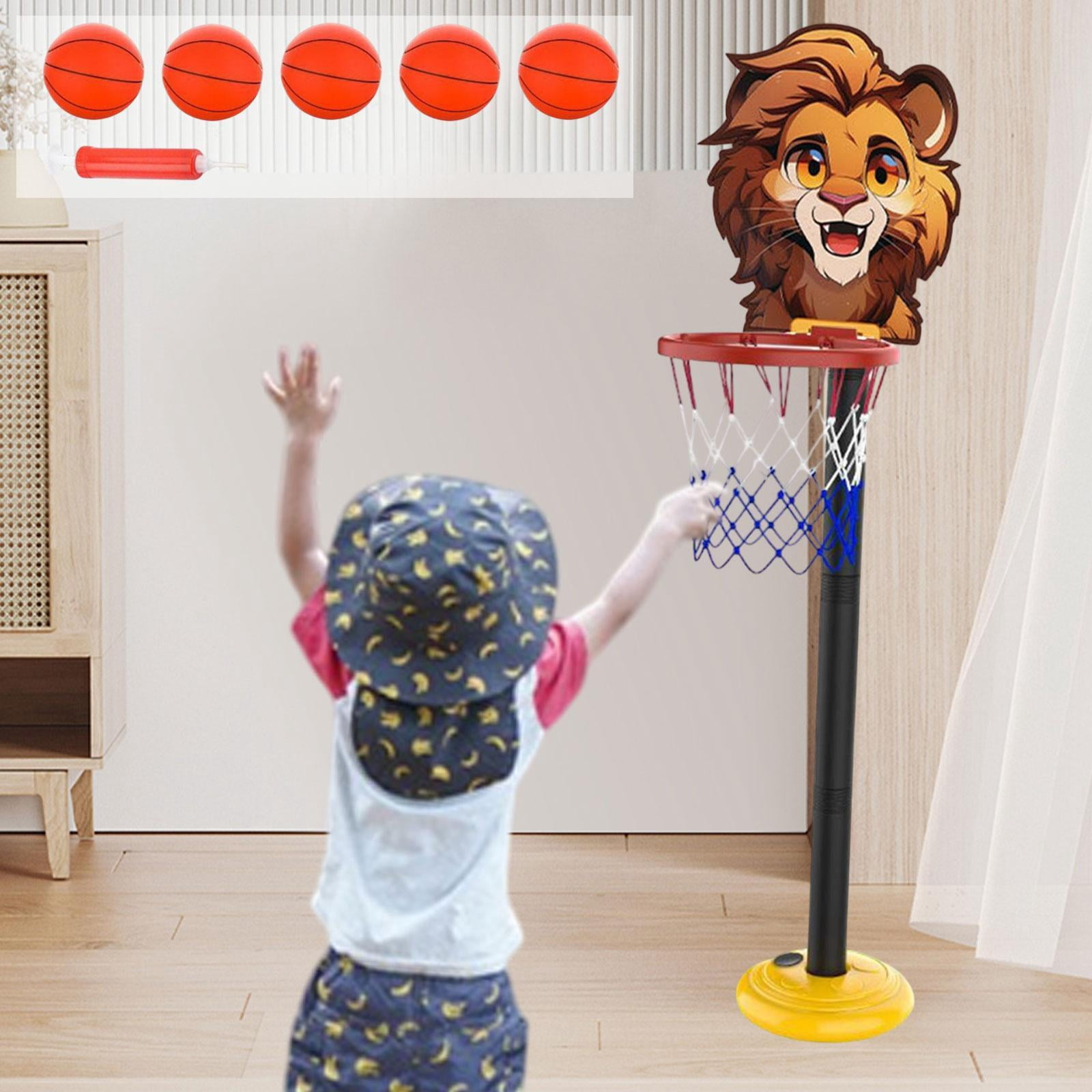 harayaa Basketball Hoop Set for Kids Basketball Stand Basket Supplies Basketball Net for Brown