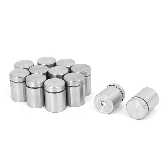 19mm x 25mm Stainless Steel Advertise Glass Standoff Pin Fixing Mount Bolt 12pcs