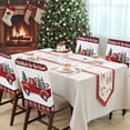 thumbnail image 4 of Christmas Truck Chair Covers Set of 1 Farm Cow Pine Tree Snowing Red Black Plaid Chair Back Covers Stretch Removable Washable Slipcovers Protector for Dining Room Kitchen Party Decor, 4 of 5