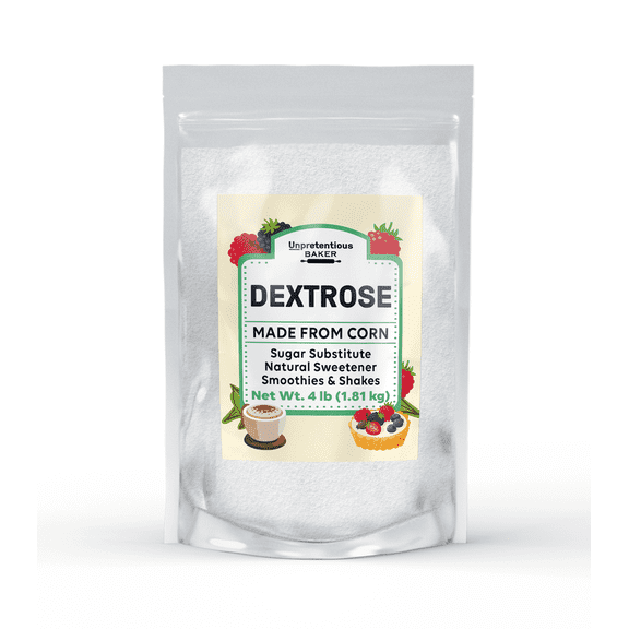 Unpretentious Dextrose, Sugar Substitute, Natural Sweetener, Made From Corn 4 Pound