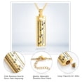 thumbnail image 3 of Cremation Jewelry Urn Necklace for Ashes Pet Paw Print Memorial Pendant for Dog Cat  Keepsake Locket for Men for Women(Gold), 3 of 7