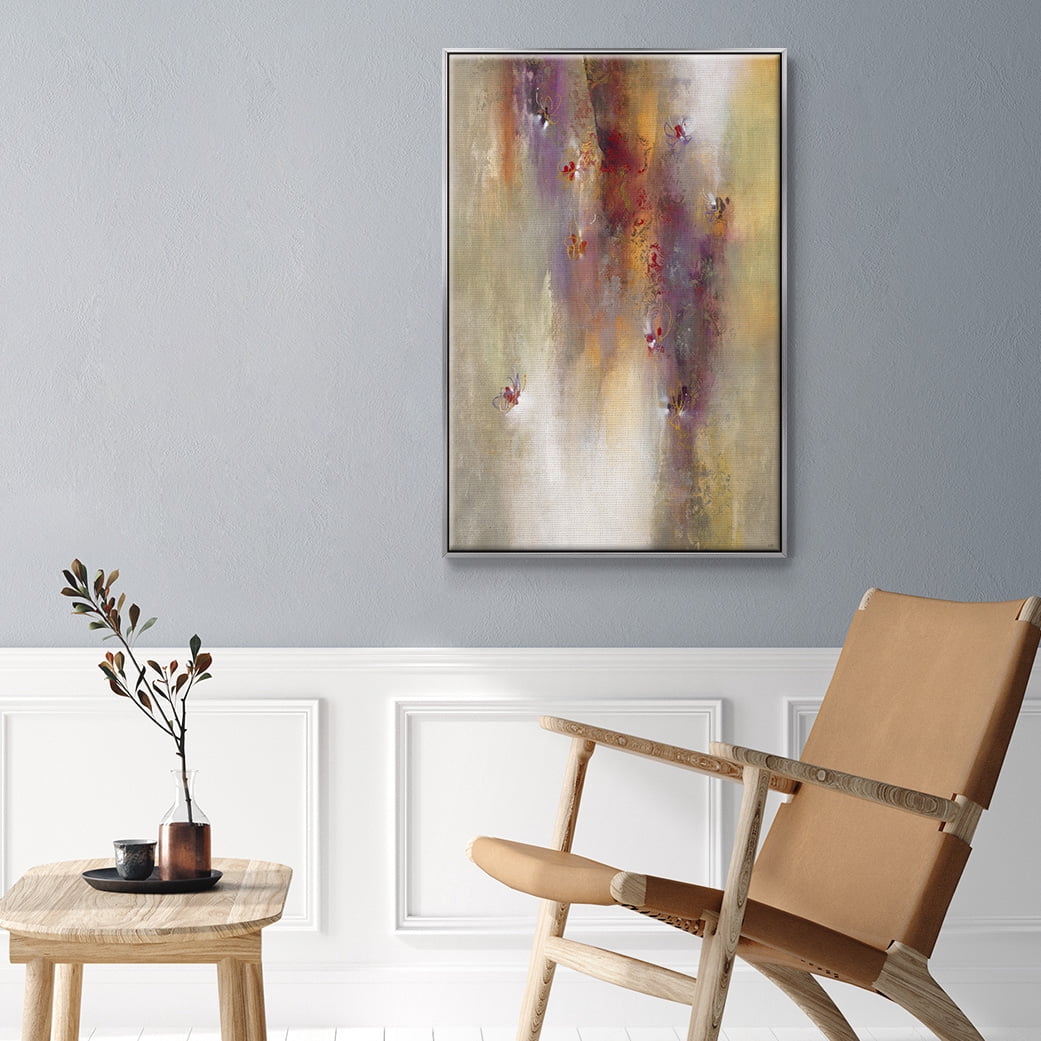 Scarlet Summer Framed Premium Gallery Wrapped Canvas - Ready to Hang - 25 x 37 - Silver Floating Frame