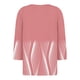 thumbnail image 4 of CHOII 50% de descuento en camisetas de mujer 2024. Camiseta de mujer con estampado de botones, manga 3/4, para uso diario, fin de semana, básica, cuello en V, blusas de mujer, mangas tres cuartos,, 4 of 5