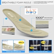 STQ Women's Walking Shoes Slip on Breathable Sneakers Taupe US 8