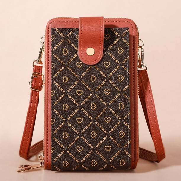 Baúles de almacenamiento, organizadores de armario y almacenamiento, bolsos para teléfono con pantalla táctil para mujer, mini bolsos cruzados de cuero para teléfono móvil, bolso de hombro, billetera