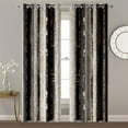 thumbnail image 3 of Black And Beige Black Out Curtains, Abstract Chic Cream Tan Brown Vintage Blackout Window Curtains Decor For Boy Bedroom, Living Room, Art Gallery Grommet Window Drapes-42"W x 84"L (Pack of 2), 3 of 6