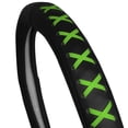 thumbnail image 5 of FH Group Genuine Leather Lace-Up Steering Wheel Cover - Green, 5 of 5