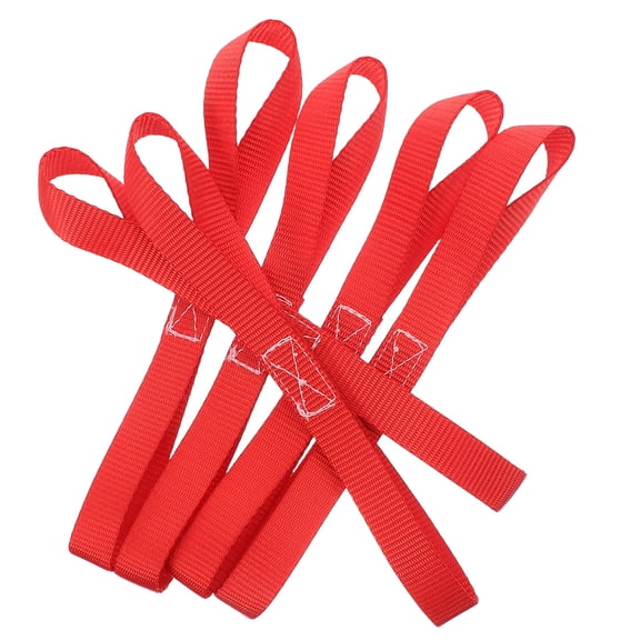 UPGRATOR 6Pcs Durable Red Soft Loop Motorcycle Tie Down Straps for Safe Cargo Transport