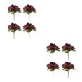 thumbnail image 4 of Justharion 4pcs/set Artificial Flowers Floral Arrangements With Ease For DIY Decoration Red 2Set, 4 of 6