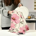 thumbnail image 6 of GZHJMY Pink Flowers Kitchen Towel, Dish Towels Quick Drying Tea Towels Absorbent Hand Towels for Kitchen Sink Dinner Table 28 x 18 Inches, Set of 1, 6 of 7