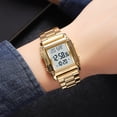 thumbnail image 6 of Fashion Men's Digital Analog Watches Square Face Sport Casual Dual Display Multifunctional Wristwatch for Men with Alarm Waterproof LED Luminous, 6 of 9