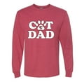 thumbnail image 2 of Wild Bobby, Best Cat Dad Daddy Gift, Pop Culture, Men Long Sleeve Shirt, Vintage Heather Red, Medium, 2 of 3