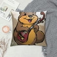 thumbnail image 2 of Cute Funny Cool Beaver Playing Saxophone Music Cartoon - Pillow Cases, 2 of 5