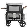 Keenz XC Plus 4 Child Luxury Comfort Push Pull Stroller Wagon w/ Mesh Canopy & Sides, Smoke