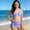 Purple, variant on DAETIROS Red Girls Two Piece Swimsuit with Ruffle Skirt Soft Cotton Blend Bathing Suit for Kids Kids,Size 5-6T