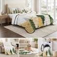 thumbnail image 6 of Quilts King Size Bedding Set, Merry Christmas Lightweight Quilted Comforter, Xmas Pine Trees Snowflake Winter Farmhouse Reversible Bedspread Coverlet with Pillow Covers for All Season, 96" x 106", 6 of 9