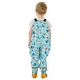 thumbnail image 4 of TEAJOPSUU Kids Baby Rain Pants Waterproof Rain Bib Pants Toddler Kids Boys Girls Rain Jumpsuit Windproof Waterproof Mud Jumpsuit C-Light Blue, 4 of 4