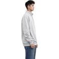 thumbnail image 3 of Milltex Unisex Heavyweight Quarter Zip Fleece Jacket – Soft Cotton Blend Pullover Sweatshirt, High Neck Collar, Full Sleeve Warm Winter Casual Outerwear-GreyHtr, 3 of 3