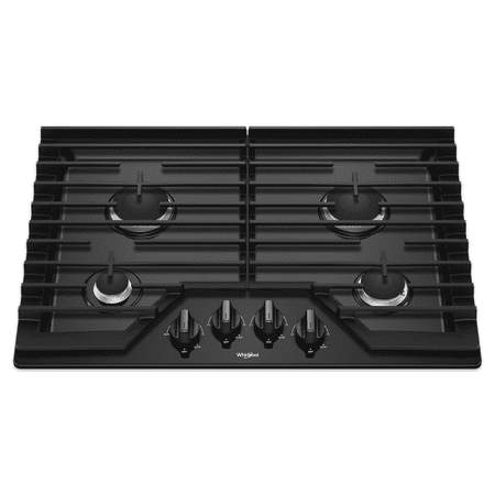 Whirlpool - 30" Gas Cooktop - Black