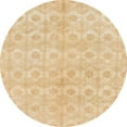 thumbnail image 1 of Ahgly Company Indoor Round Abstract Yellow Abstract Area Rugs, 5' Round, 1 of 6