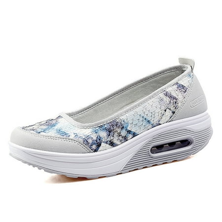

Ladies Casual Sneakers Thick Sole Heightening Slip On Loafers