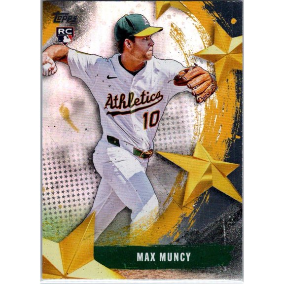 2025 Topps Stars of MLB Max Muncy SMLB-66 RC Oakland Athletics Baseball Card Oakland Athletics MLB Baseball Trading Card