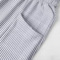 thumbnail image 6 of CAIVO Women Summer Capri Pants Fashion Striped Print Button Casual Versatile Drawstring Loose Ankle Length Pants Cozy Trousers, 6 of 6