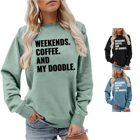 Yuhangmm Fashion Crewneck Casual Sweatshirt Long Sleeve Soft Comfortable Pullover Top for Everyday Wear and Outfits with Classic Style Green M