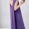 thumbnail image 5 of Taqqpue Nightgowns for Women Casual Crewneck House Dress Loose Fit Plus Size Maxi Sleepshirt Short Sleeve Cotton Nightshirt, 5 of 6