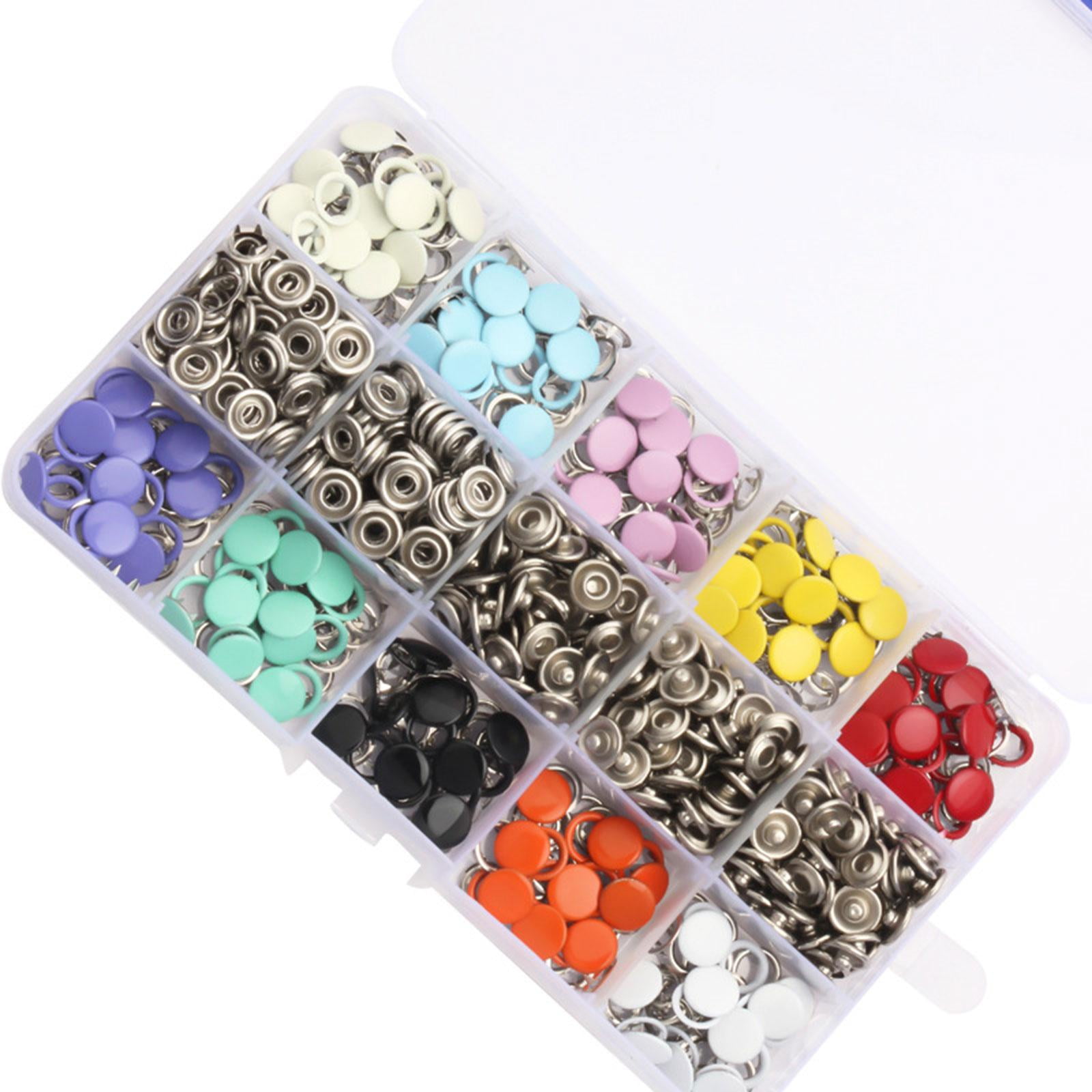10 Sets 4 Colors Metal Snap Button Snap Fasteners Clothing Snaps