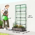thumbnail image 3 of Outsunny 2PCS Plastic Planter Box with Trellis and Netting, 3 of 10