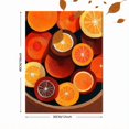 thumbnail image 3 of Orange Slice Circular Textured Canvas Print, Wall Decor for Living Room Kitchen Dining Room Bedroom Office Cafe, 3 of 8