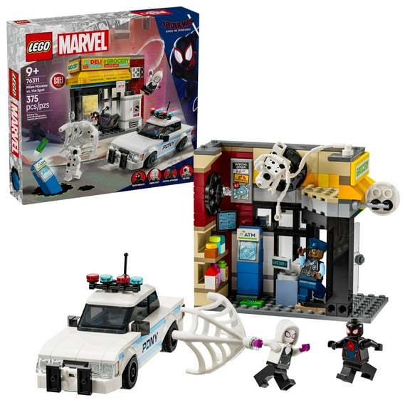 LEGO Marvel Spider-Verse Miles Morales vs. The Spot Building Toy Set - Marvel Superhero Toy for Kids, Boys and Girls, Ages 9  - with 4 Minifigures - Gift Idea for Birthday - 76311