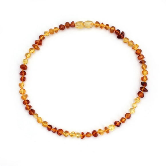 Bluelans Collier Rétro pour Femmes en Ambre Naturel avec Perles Bijoux Fait Main Cadeau Fête des Mères