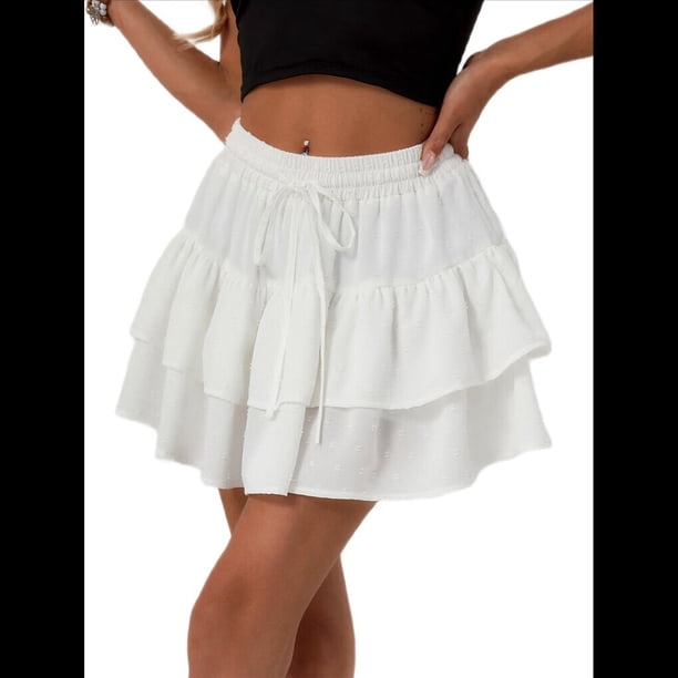 Shorts Holgados para Mujer, Estilo Bohemio, con Volantes, con Diseño de Mariposas en , Minifaldas de Cintura Alta, Shorts Casuales L
