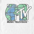 thumbnail image 2 of Men's MTV Distressed Earth Day Logo  Graphic Tee White Medium, 2 of 5