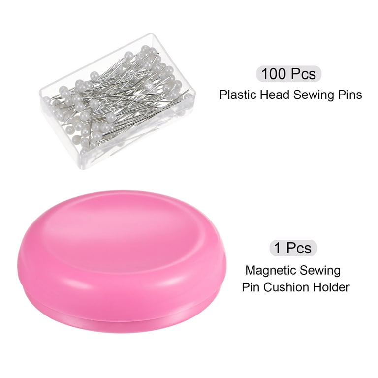 Magnetic Pin Cushion Bobby Pins Holder with 100 Pins for Sewing Quilting