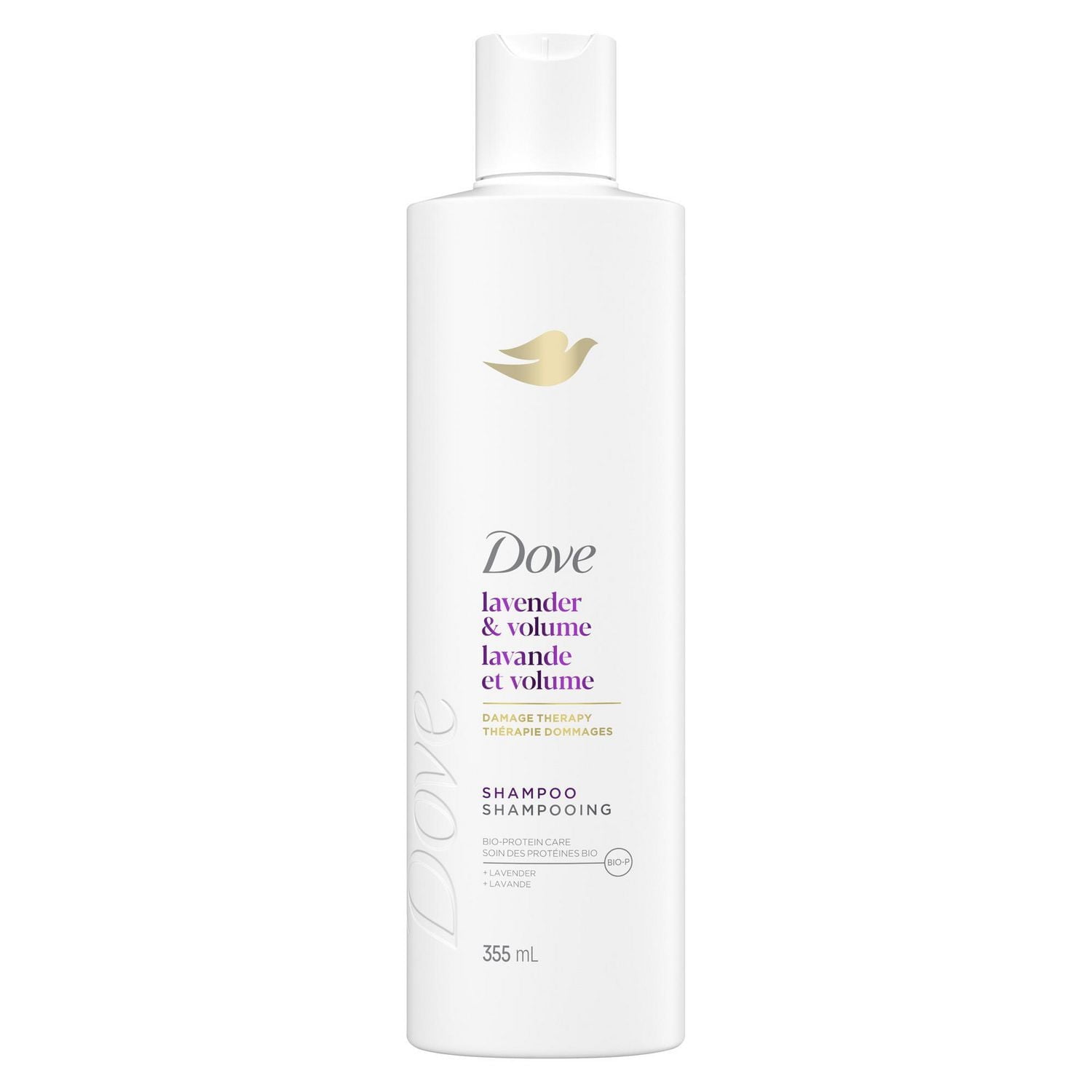 Shampooing pour Cheveux Fins et Plats, Dove Lavande & Volume avec Soin Bio-Protéine Liquide, 355mL 355 ML