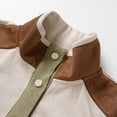 thumbnail image 6 of ersvoioy Mens Mock Neck Sweatshirt Suede Snap Button Half Placket Pullover Long Sleeve Stand Collar Casual Loose Fit Solid Color Cotton Soft Cotton Fall Winter Streetwear Sweat Top Khaki XXXL, 6 of 8